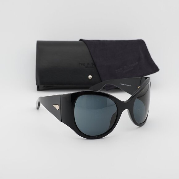 Rag & Bone RNB6004/S 0807 IR Butterfly Sunglasses - Black/Smoke - Picture 5 of 8